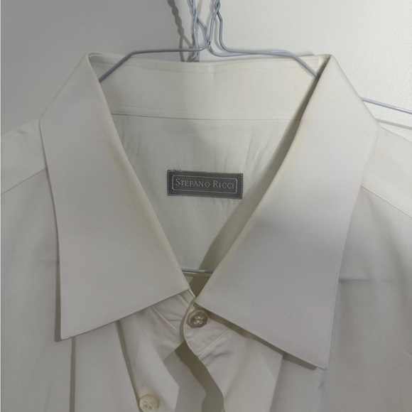 Stefano Ricci Elegant White Dress Shirt - Picture 4 of 7